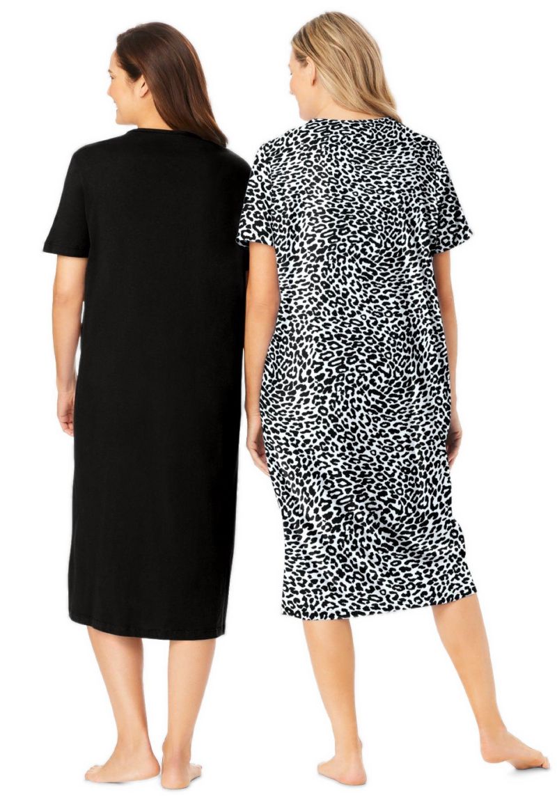 Women's Dreams and Co. 2-Pack Long Sleepshirts