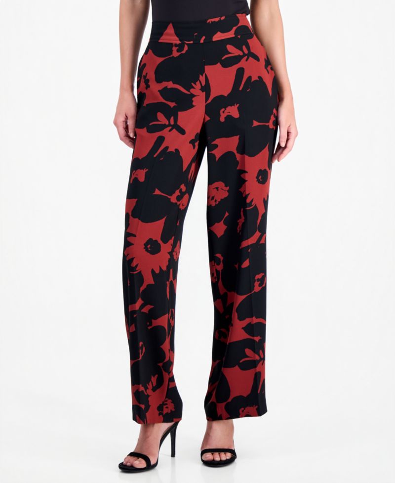 Women's Printed High Rise Pull-On Pants