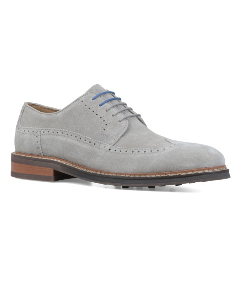 Men's Genuine Suede Wing-Tip Dress Shoes