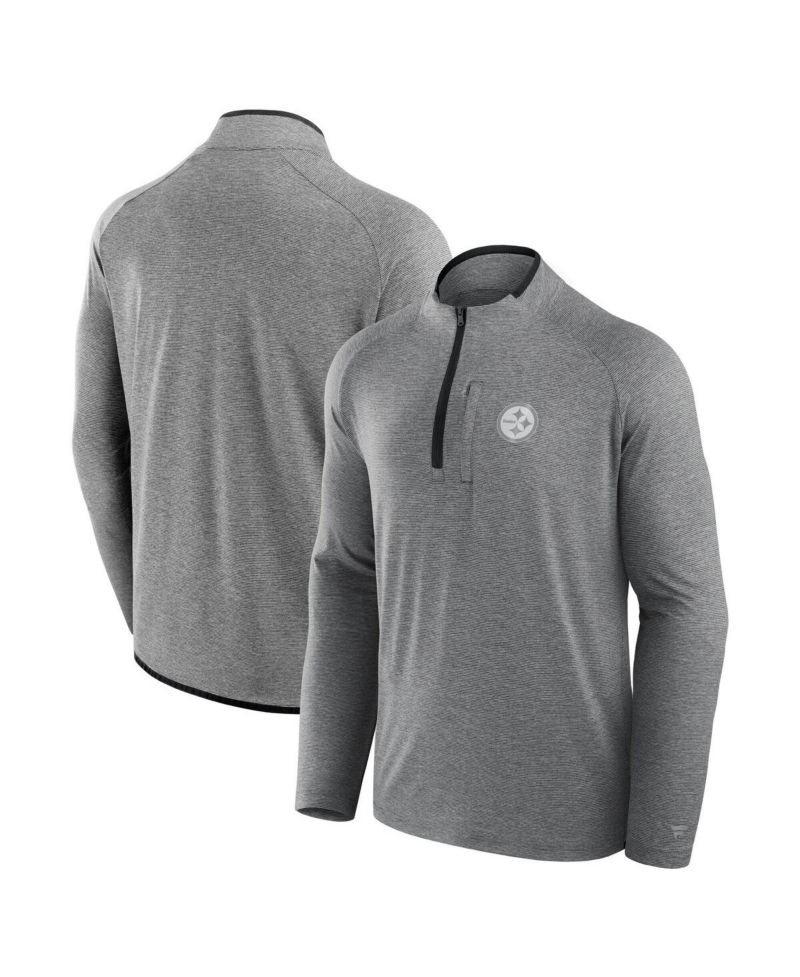 Men's and Women's Charcoal Pittsburgh Steelers Front Office Performance Primary Quarter-Zip Jacket
