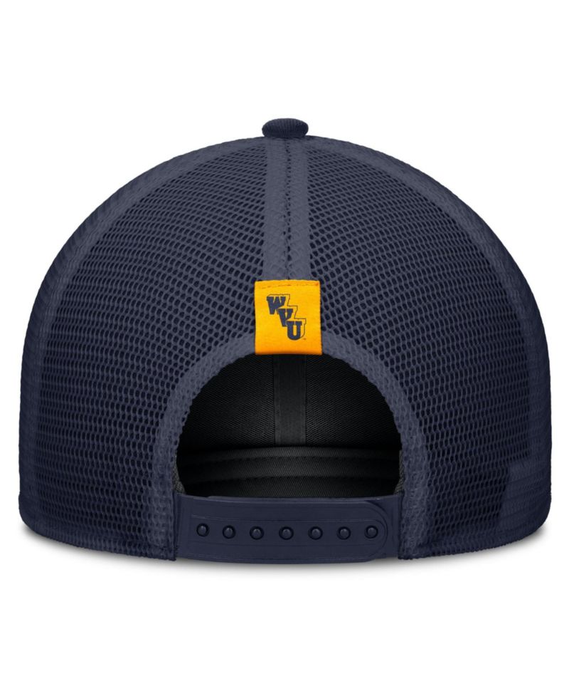 Men's and Women's Beige/Navy West Virginia Mountaineers Legacy Rise Trucker Adjustable Hat