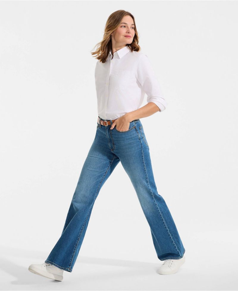 Women's Soft Denim High Rise Classic Flare Jeans