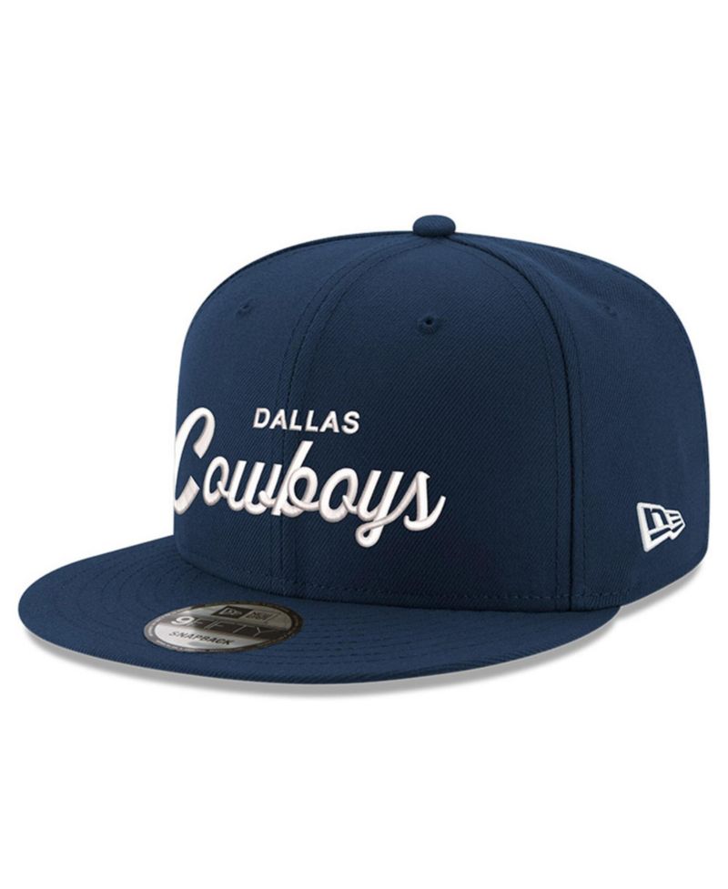 Men's Navy Dallas Cowboys Core Team Script 9FIFTY Snapback Hat