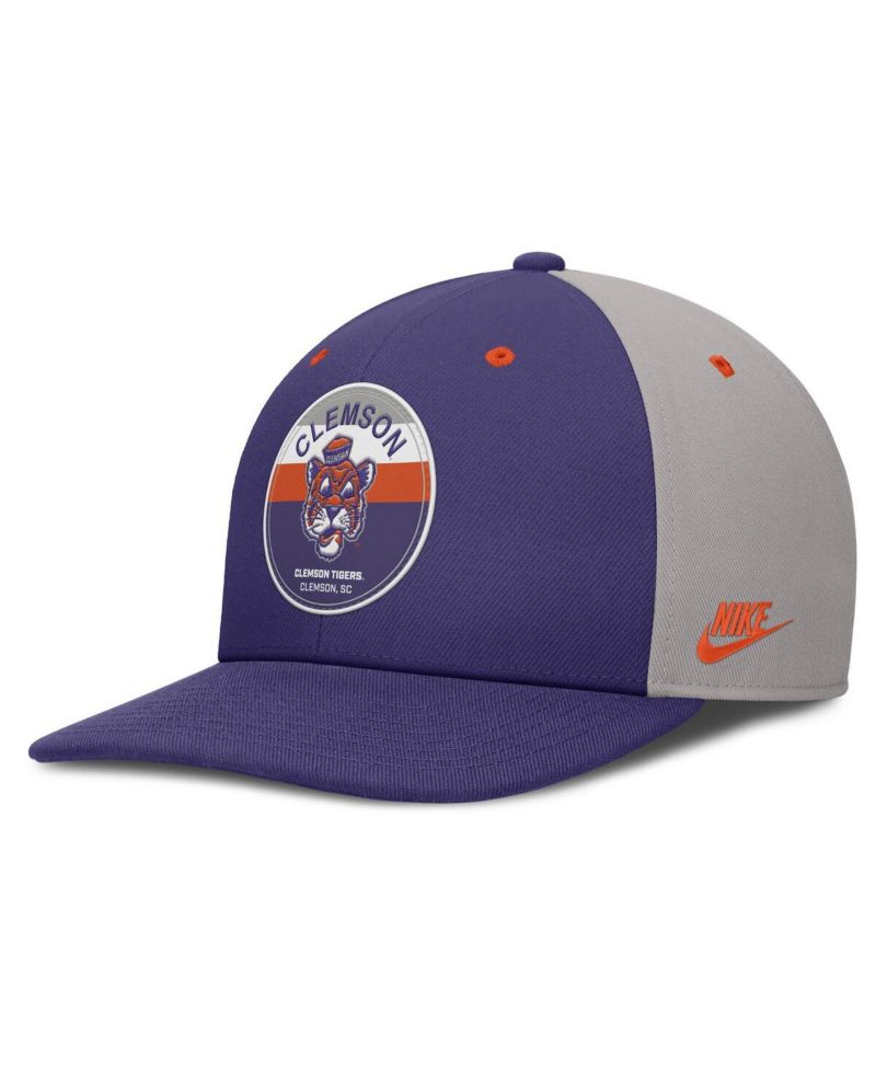 Men's Purple/Gray Clemson Tigers Prep Pro Performance Snapback Hat