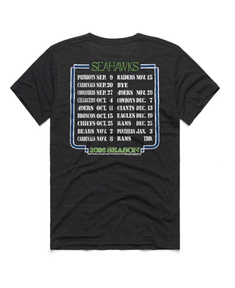 Men's and Women's Seattle Seahawks Schedule Queen Relaxed-Fit T-Shirt
