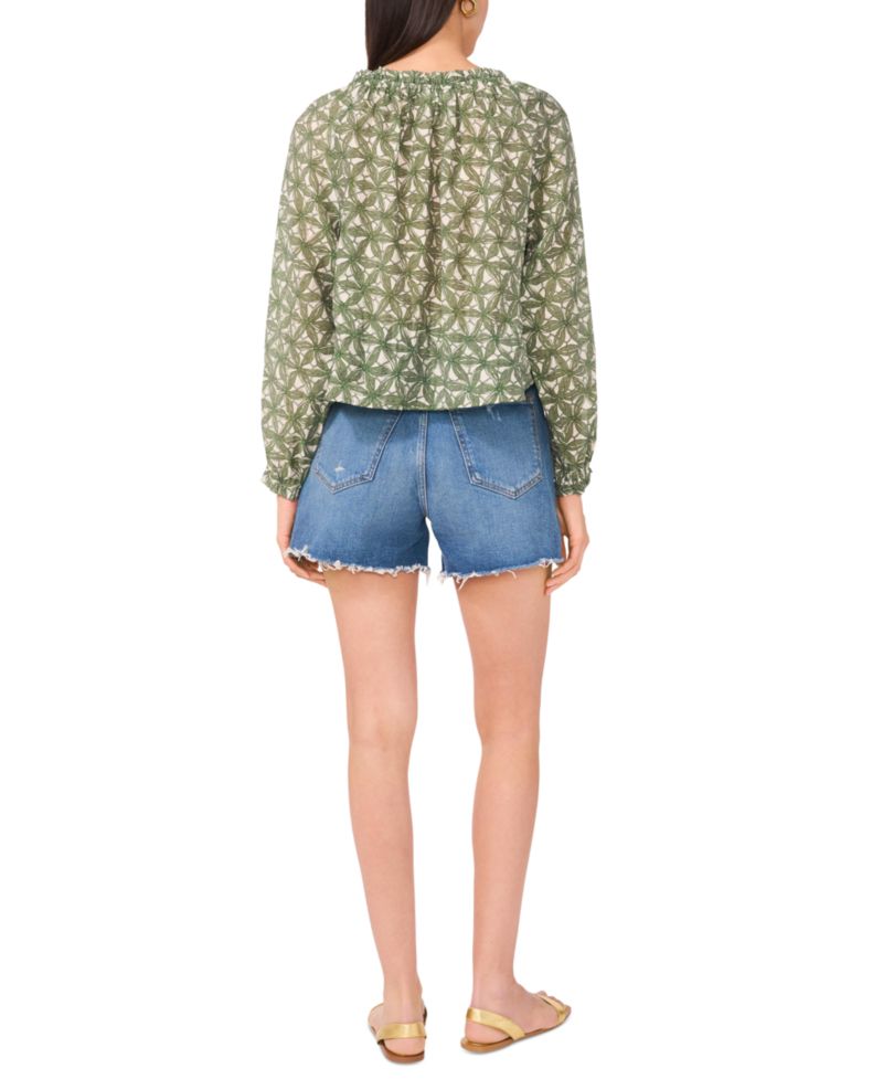 Women's Floral-Print Off-The-Shoulder Blouse