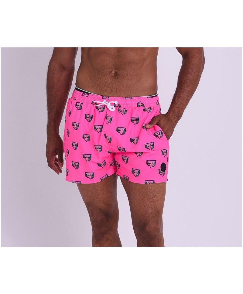 Men's Baewatch Neon Pink Swim Shorts