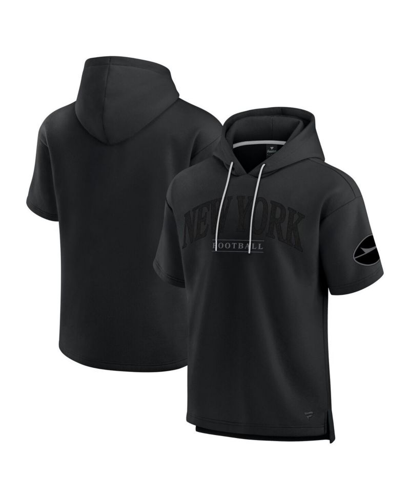 Men's and Women's Black New York Jets Elements Ready Short Sleeve Pullover Hoodie