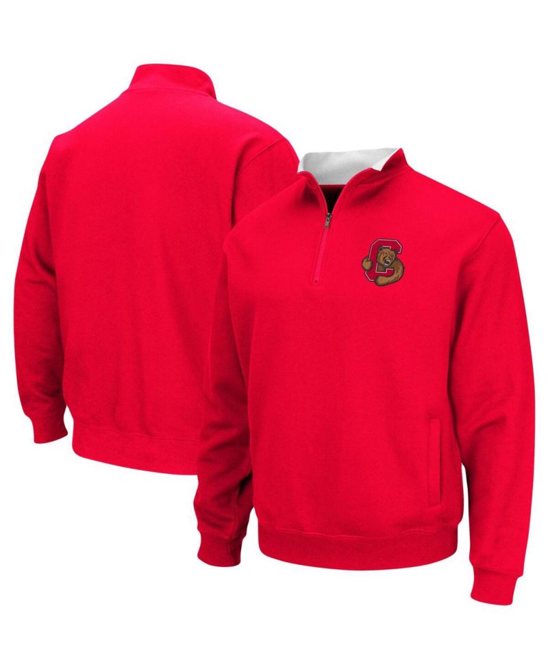 Men's Red Cornell Big Red Tortugas Logo Quarter-Zip Jacket