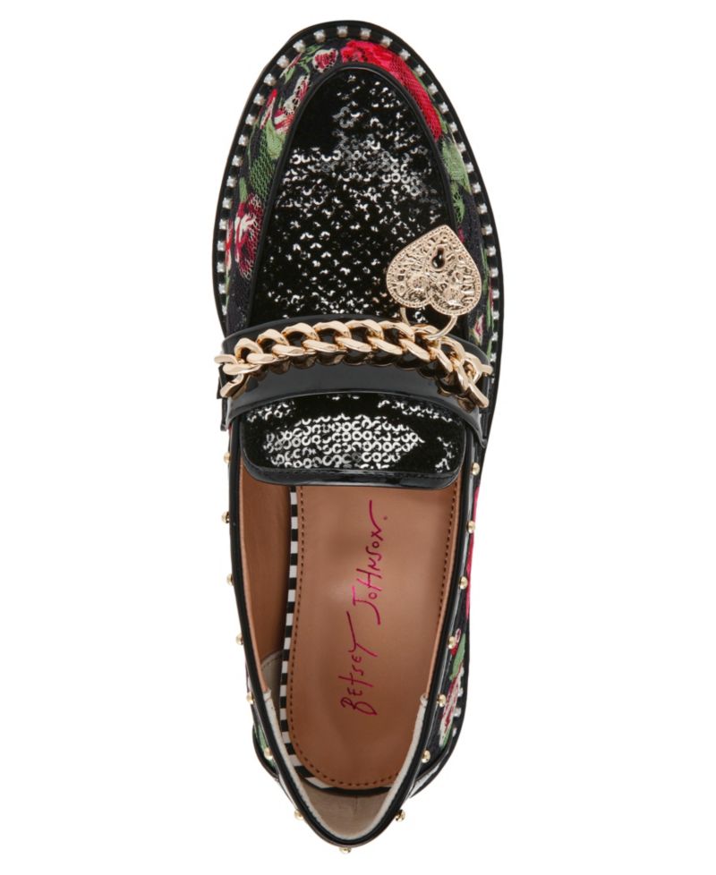 Women's Alfie Embellished Platform Round-Toe Loafers