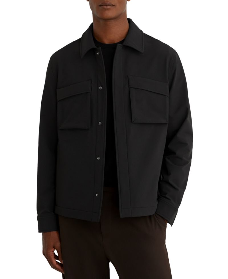 Men's Divide Utilitarian Soft-Fleece Lined Twin-Pocket Overshirt