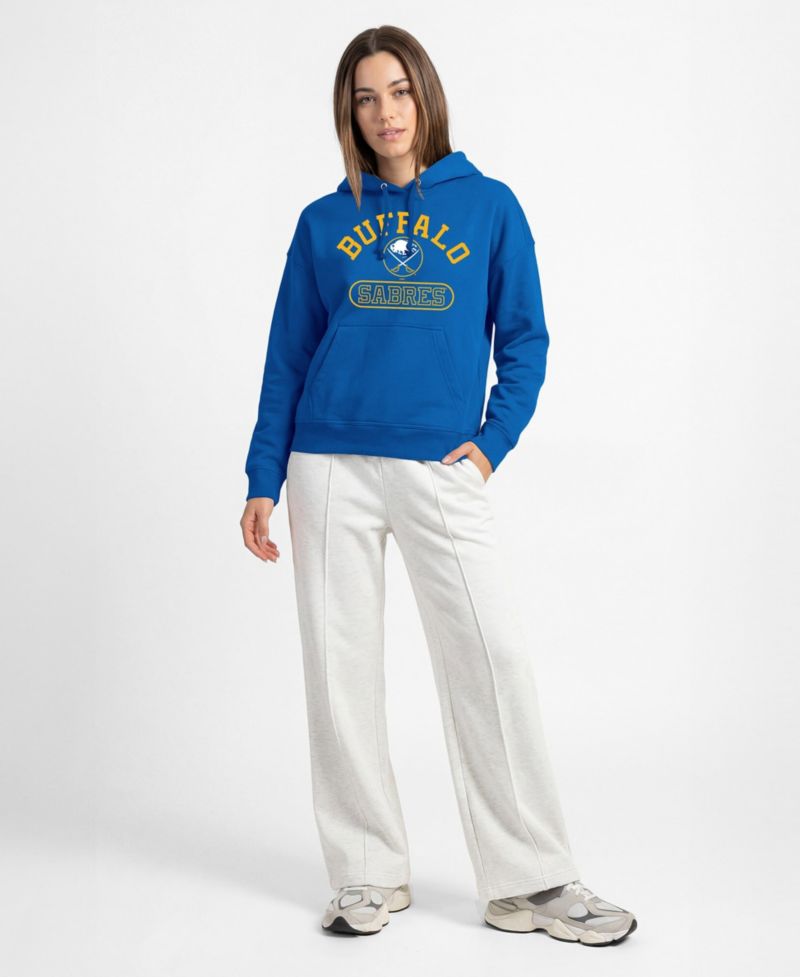 Women's Buffalo Sabres Arched Pill Box Graphic Fleece-Lined Hoodie
