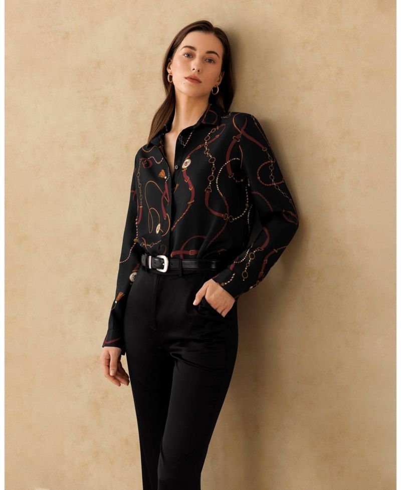 Women's Louisville Print Silk Shirt