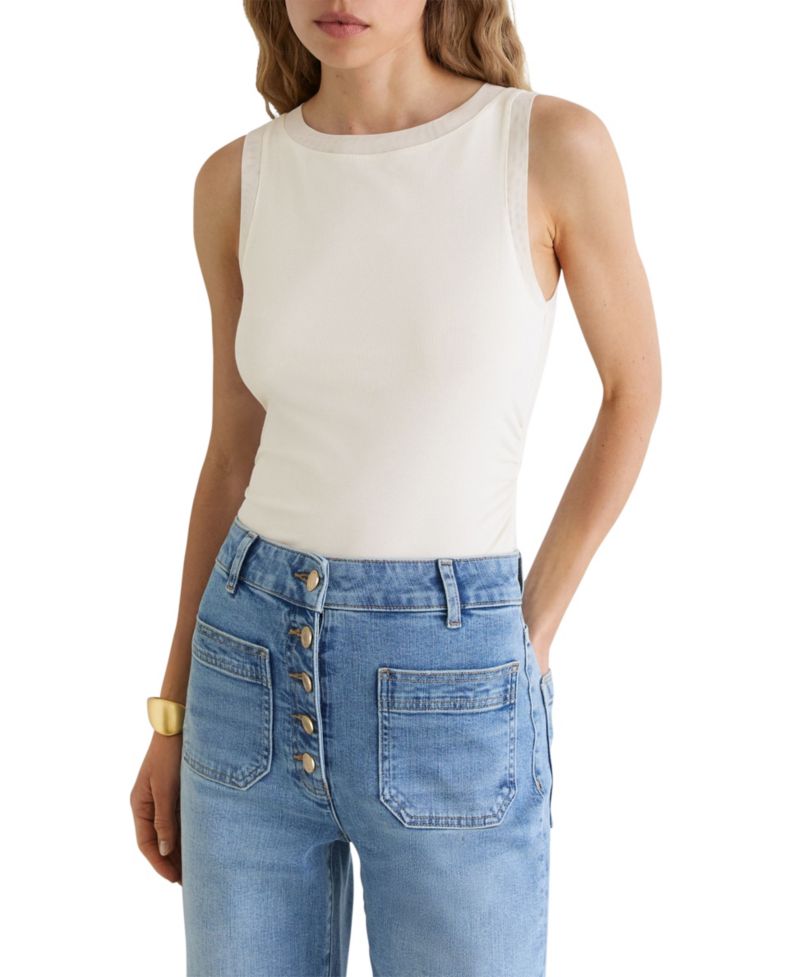 Women's Trinny Sleeveless Boat-Neck Ruched Vest