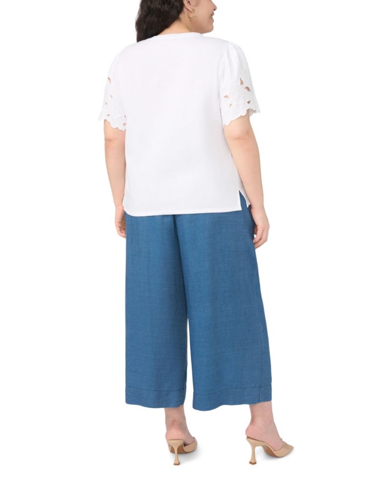 Plus Size Crewneck Pull-On Top