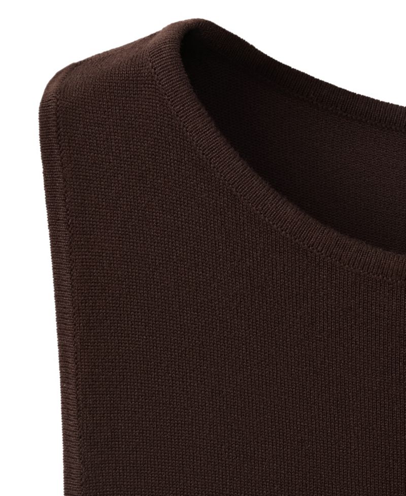 Women's Crewneck Sleeveless Midi Sweater Dress