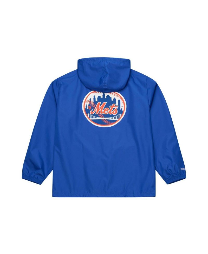 Men's Royal New York Mets Full-Snap Hooded Coaches Jacket