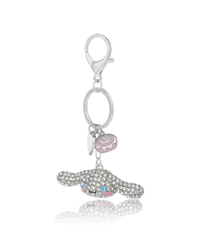 Sanrio Cinnamoroll Crystal Keychain with Candy & Heart Charms