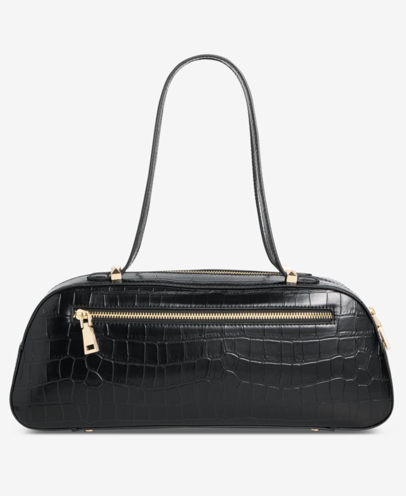 Nedda Croco-Embossed Satchel