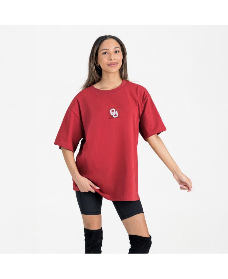 Women's Crimson Oklahoma Sooners Oversized Back at Ya T-Shirt