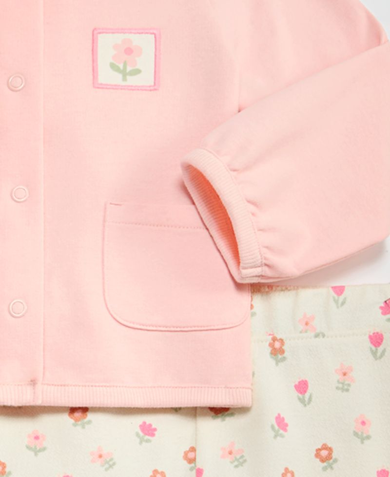Baby Girls' Cardigan, Bodysuit and Pants, 3-Piece Set