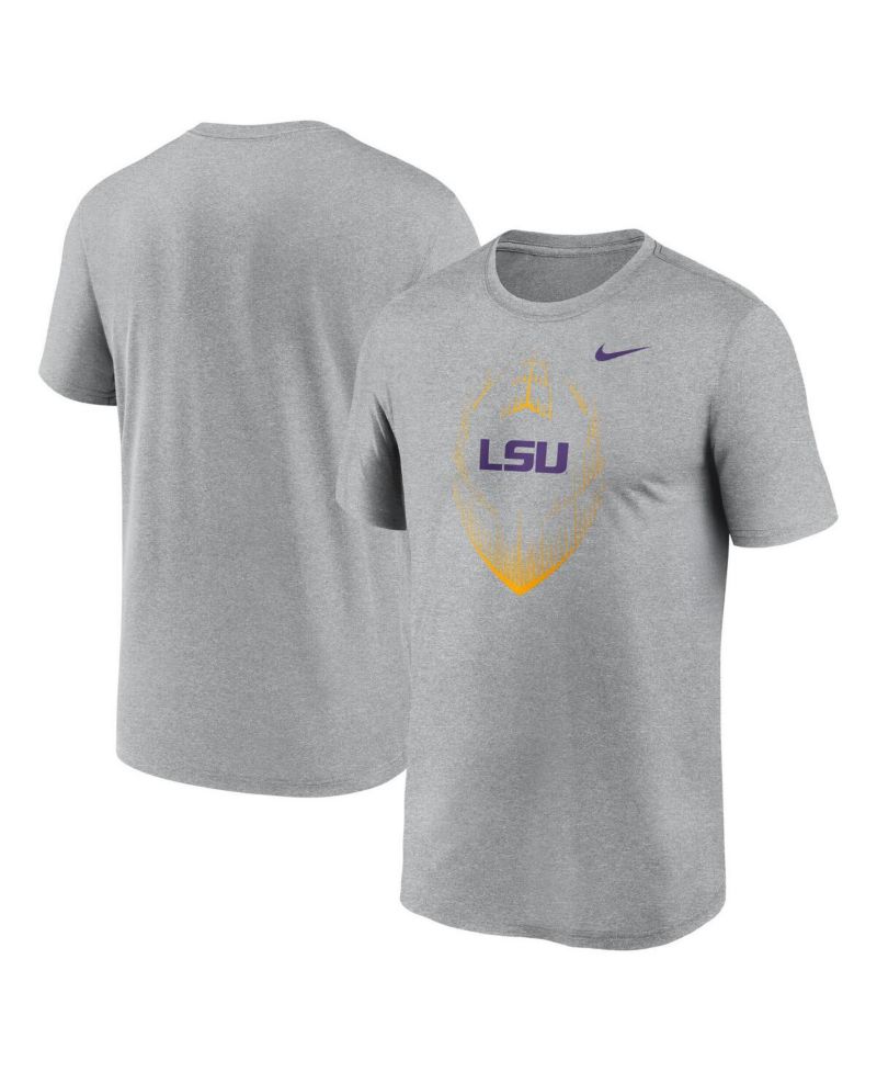 Men's Heather Gray LSU Tigers Primetime Legend Icon Performance T-Shirt