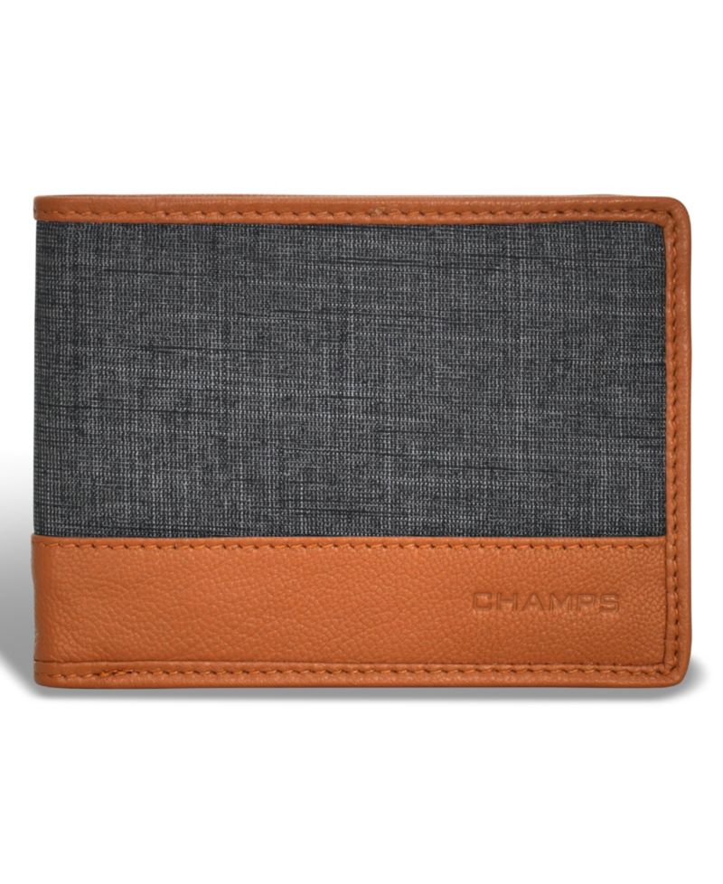Men's Denim Collection Leather Bi-Fold Wallet