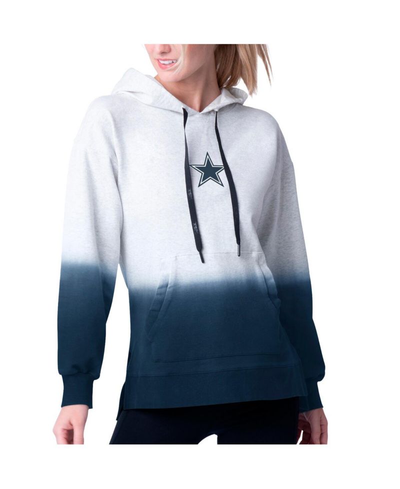 Women's Heather Gray/Navy Dallas Cowboys Daniela Pullover Hoodie