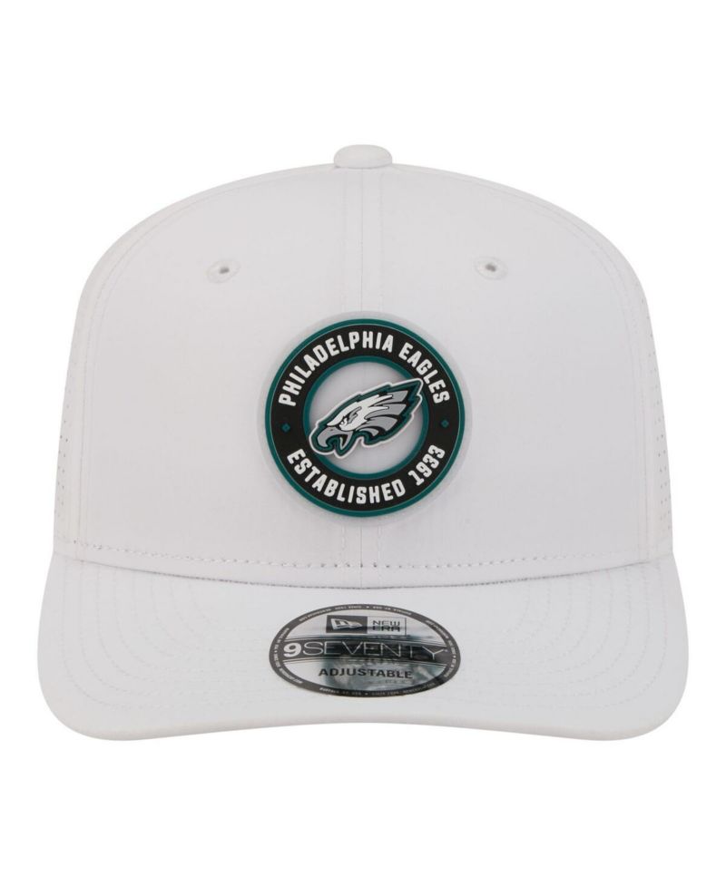 Men's White Philadelphia Eagles COOLERA 9SEVENTY Adjustable Hat