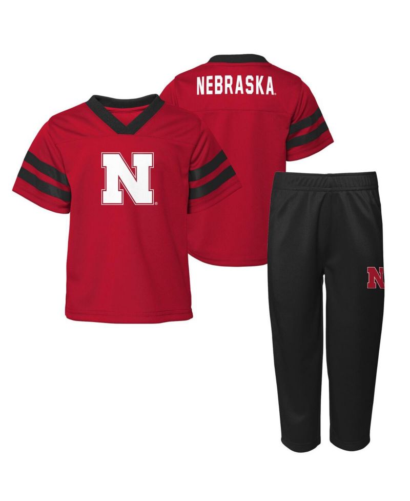 Big Boys and Girls 2-Piece Scarlet Nebraska Huskers Red Zone V-Neck Top and Pants Set