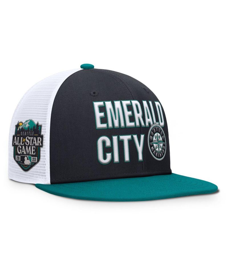 Men's Navy/Aqua Seattle Mariners Pro Trucker Snapback Hat