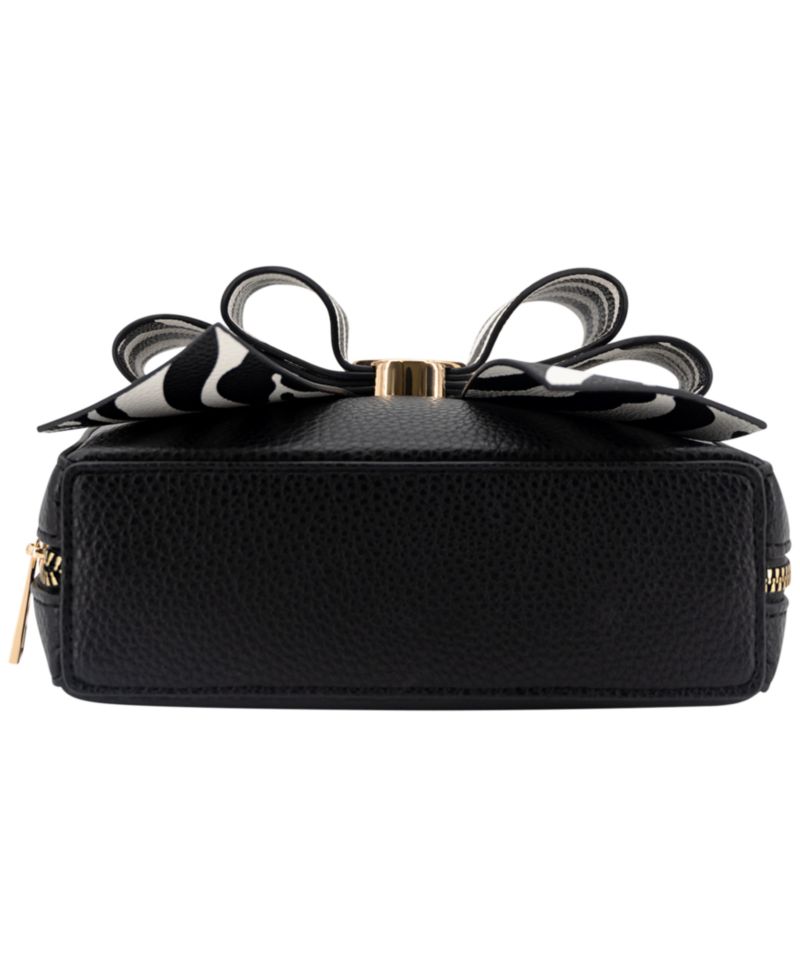 Zebra Bow Mini Crossbody Handbag