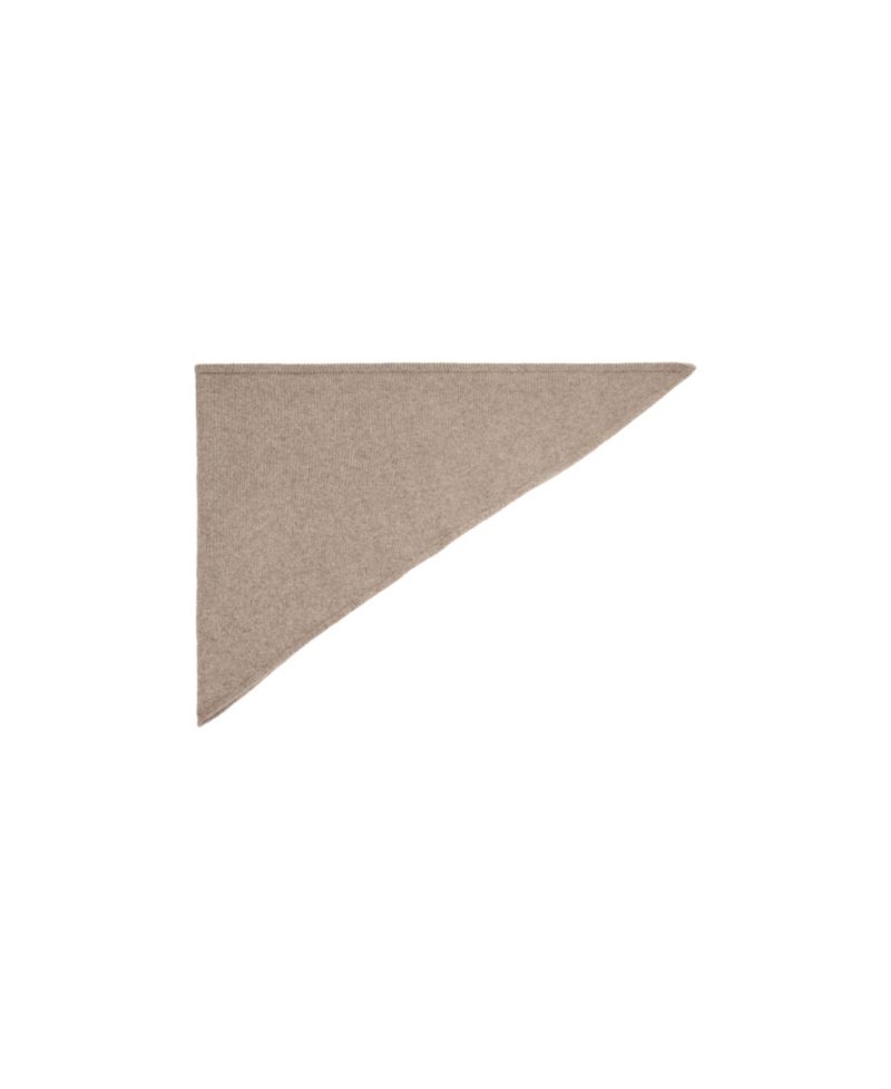 Selection Cashmere/Wool-Blend Triangular Knit Wrap Scarf