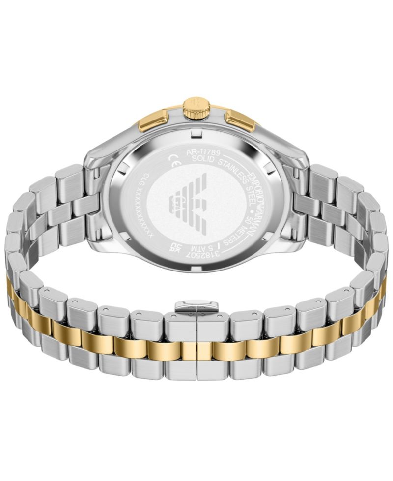 Men's Quartz Chronograph Two-Tone Stainless Steel Watch, 42mm