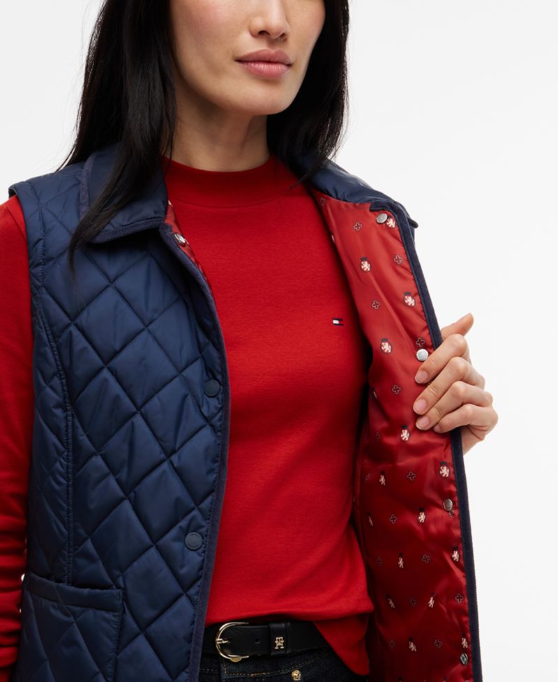 Women's Quilted Club Collar Vest