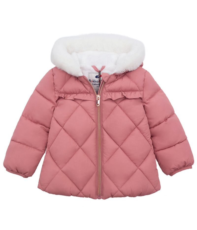 Baby Girls Soft Lining Hooded Puffer Jacket