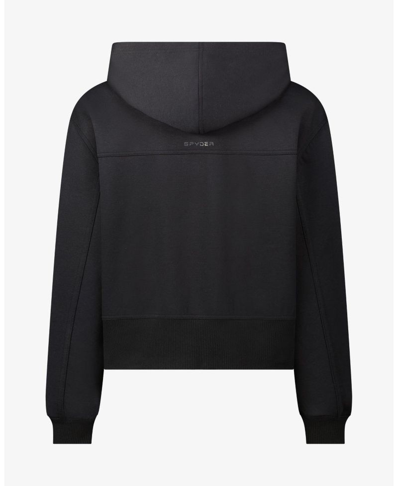 Women's Juniper Full-Zip Cropped Scuba-Knit Hoodie