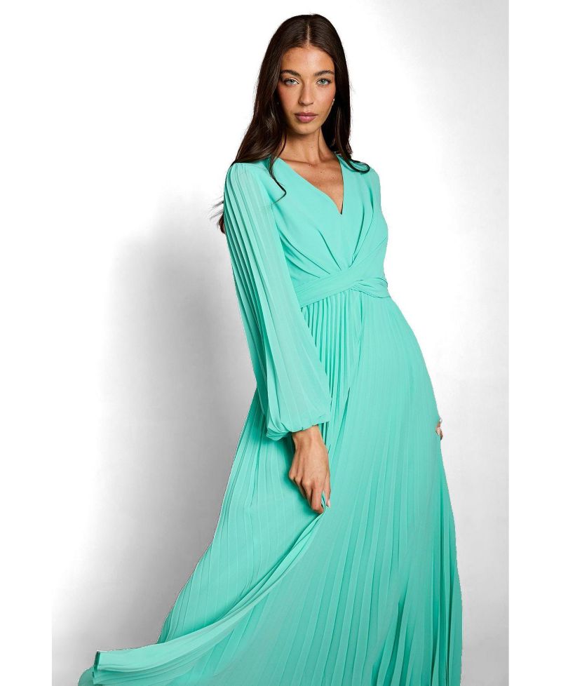 Women's Pleated Wrap Dress