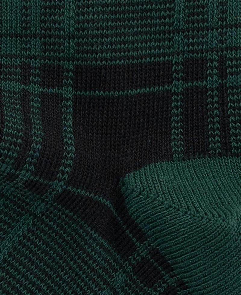 Men's Tartan Cotton-Blend Ribbed Cuffs Crew Socks, 2-Pack