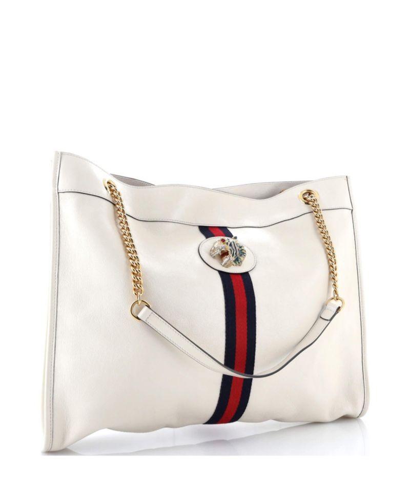 Large Rajah Chain Tote Leather