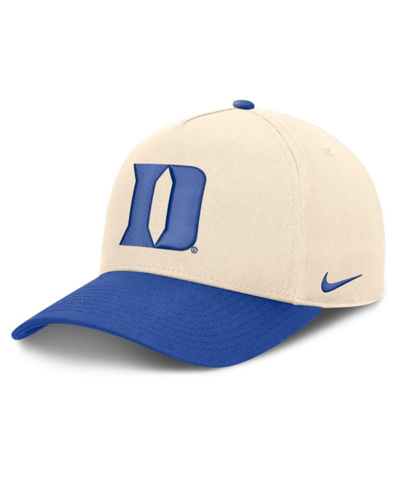 Men's and Women's Natural/Royal Duke Blue Devils Campus Prep Rise Adjustable Hat