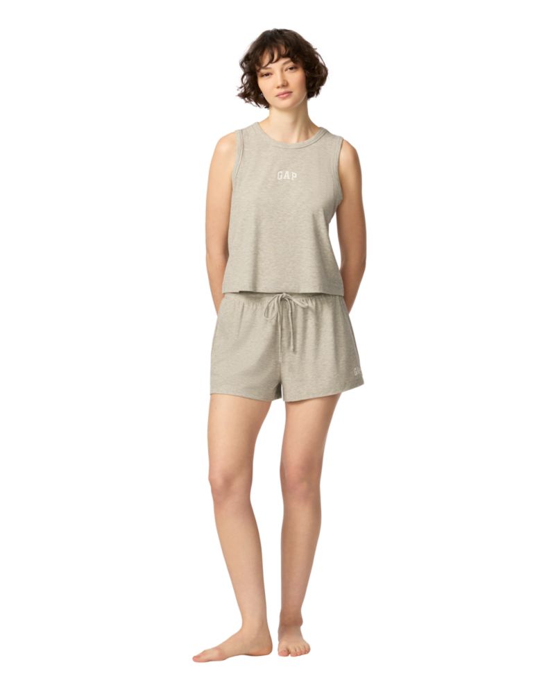Women's Ribbed Tank Top and Pull-On Shorts, 2-Piece Set