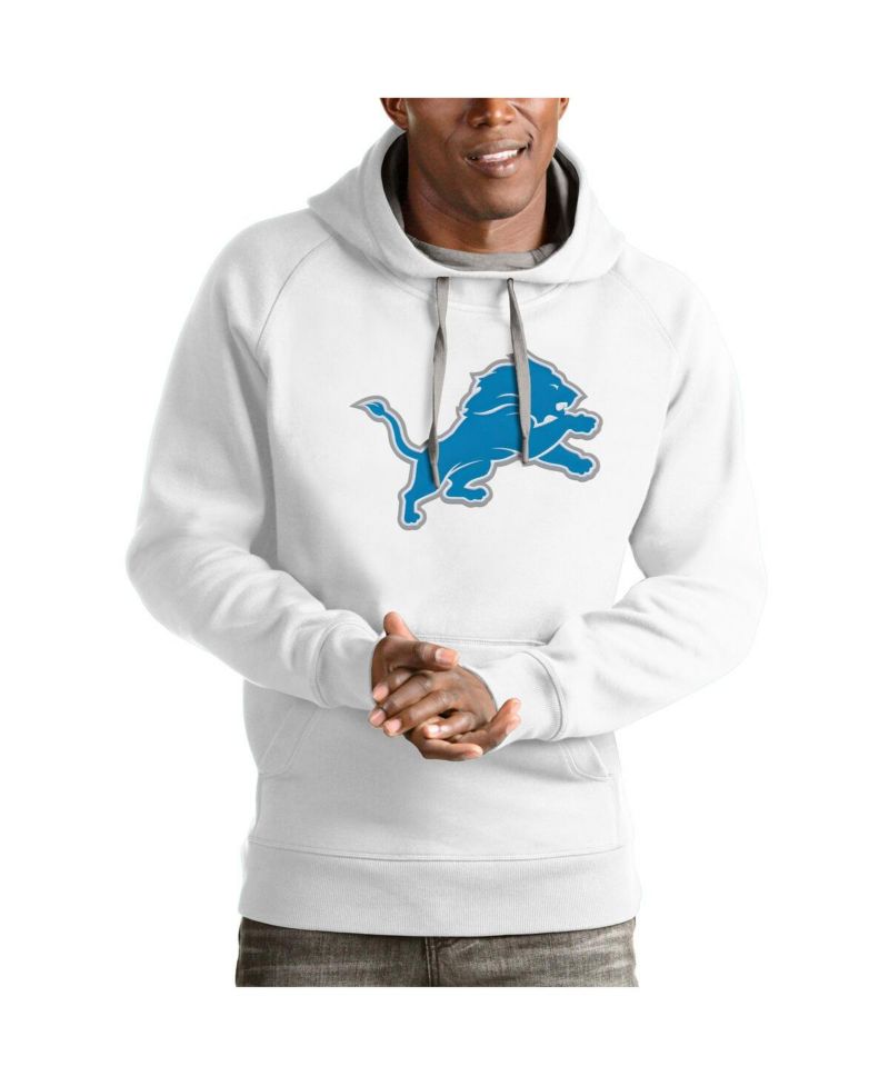 Men's White Detroit Lions Victory Pullover Hoodie