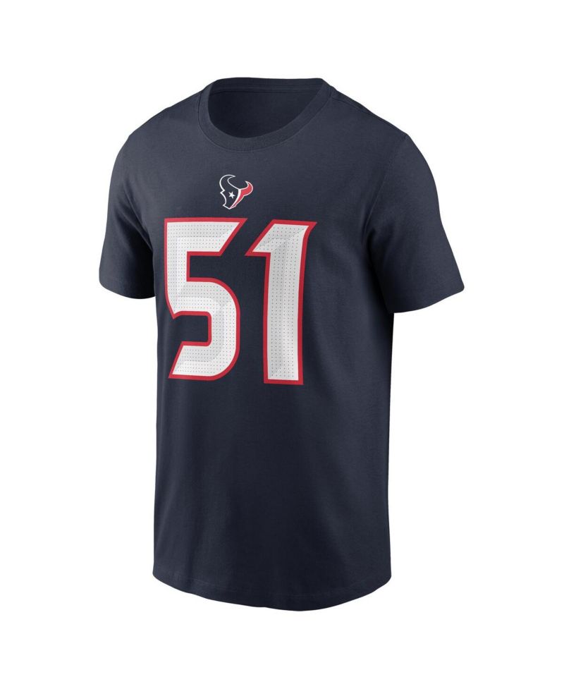 Men's Will Anderson Jr. Navy Houston Texans Player Name & Number T-Shirt