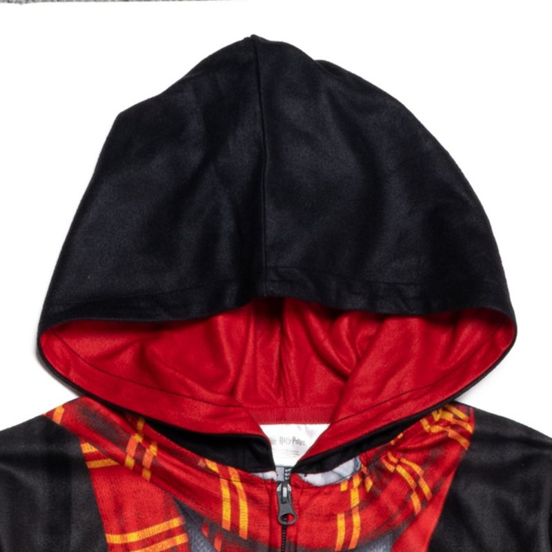 Big Boys Gryffindor Fleece Zip Up Costume Coverall