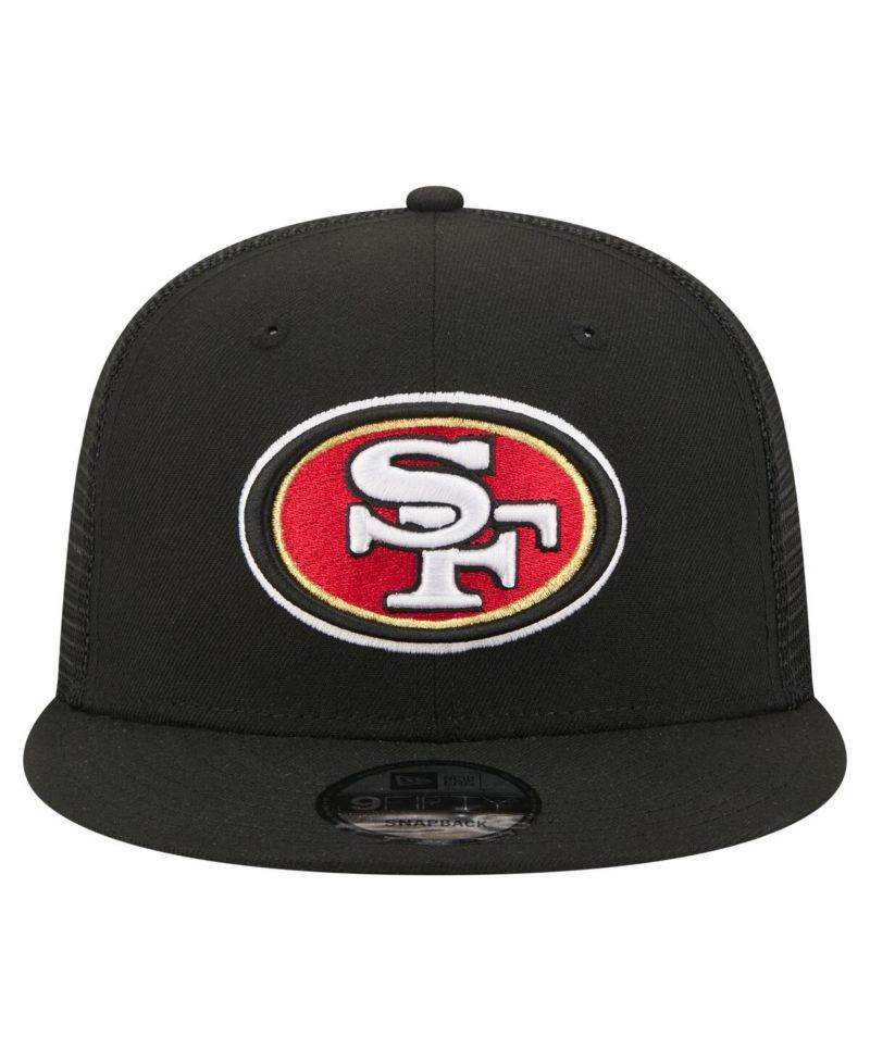 Men's Black San Francisco 49ers Core Team 9FIFTY Trucker Snapback Hat