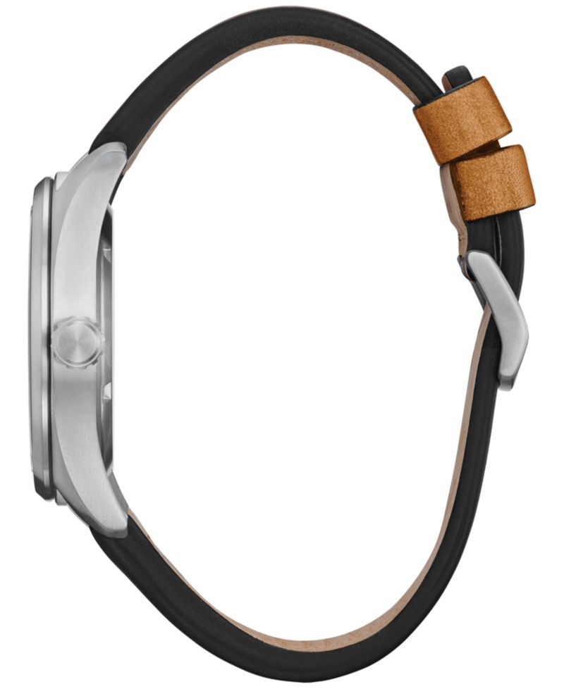 Eco-Drive Men's Garrison Brown Leather Strap Watch, 42mm