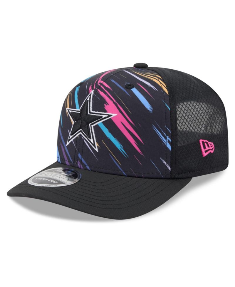 Men's Black Dallas Cowboys 2026 NFL Cruical Catch 9SEVENTY Adjustable Trucker Hat