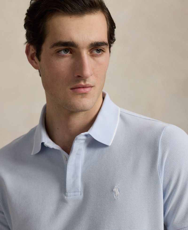Men's Classic-Fit Stretch Oxford Mesh Polo Shirt