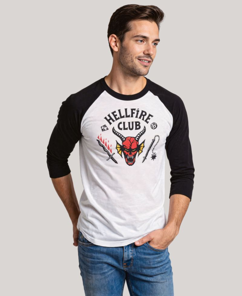 Men's Stranger Things Men's Hellfire Club Raglan T-Shirt
